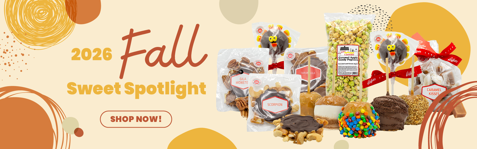 Banner image of Buffett's holiday and seasonal candy banner